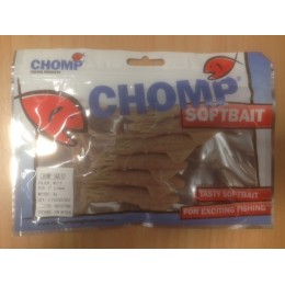 CHOMP SQUID SOFTBAIT, NATURAL/WHITE, 5" (130mm), 11 GRAMS, 6P/BAG